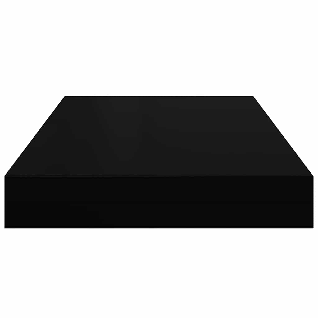 Wall shelves, 2 pcs., black, 40x23x3.8cm, MDF