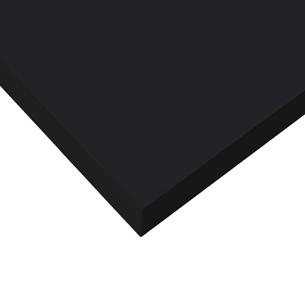 Wall shelf, black, 50x23x3.8cm, MDF, glossy
