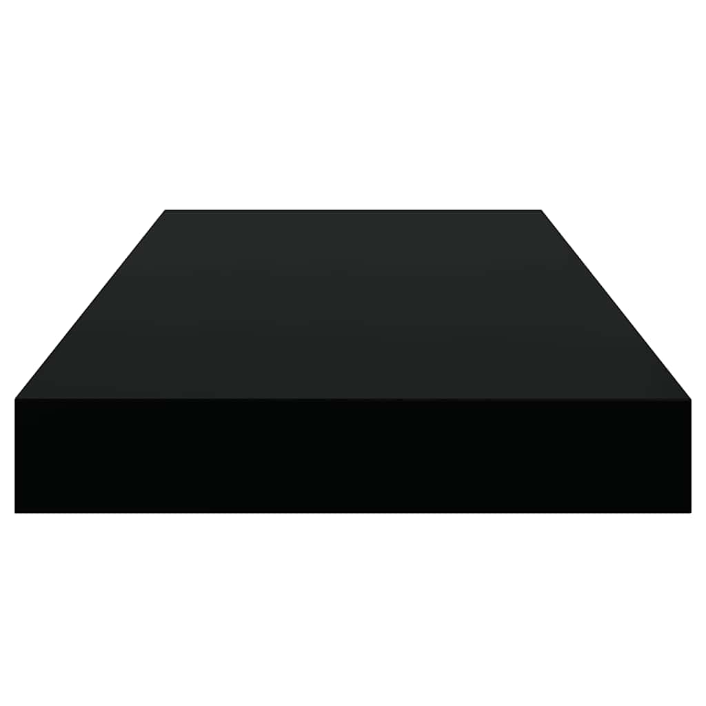 Wall shelf, black, 50x23x3.8cm, MDF, glossy