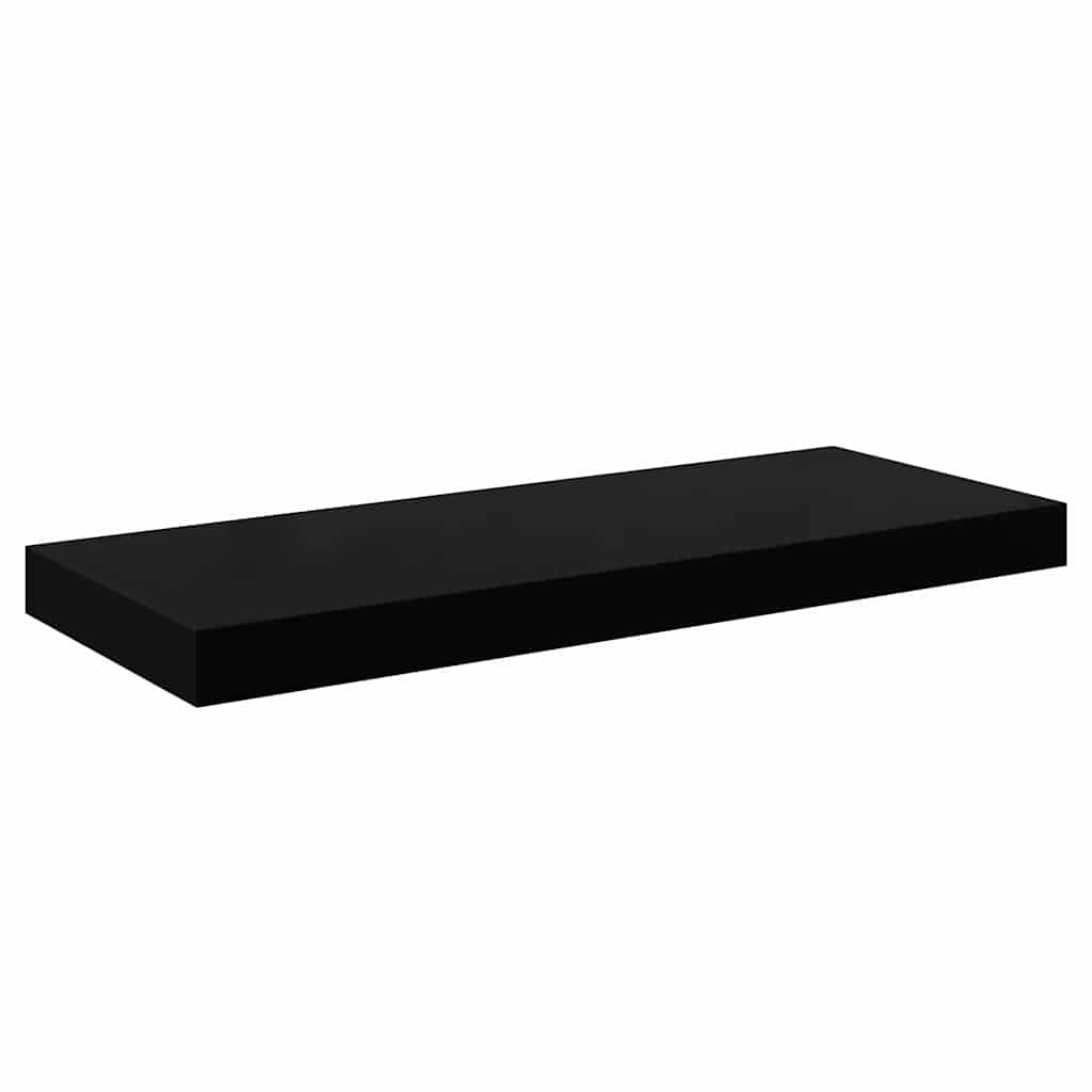 Pakabinama sieninė lentyna, juoda, 60x23,5x3,8cm, MDF, blizgi