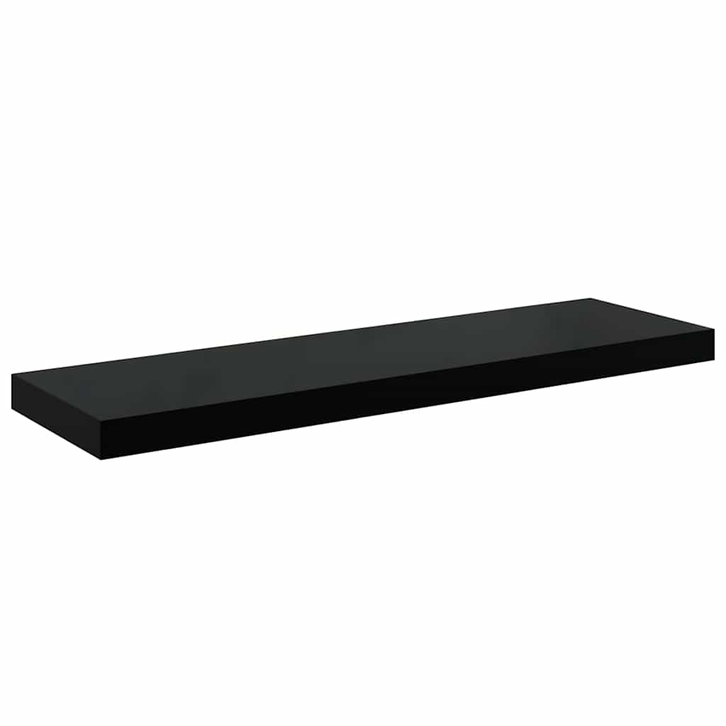 Piekaramie plaukti, 4 gab., melni, 80x23,5x3,8cm, MDF