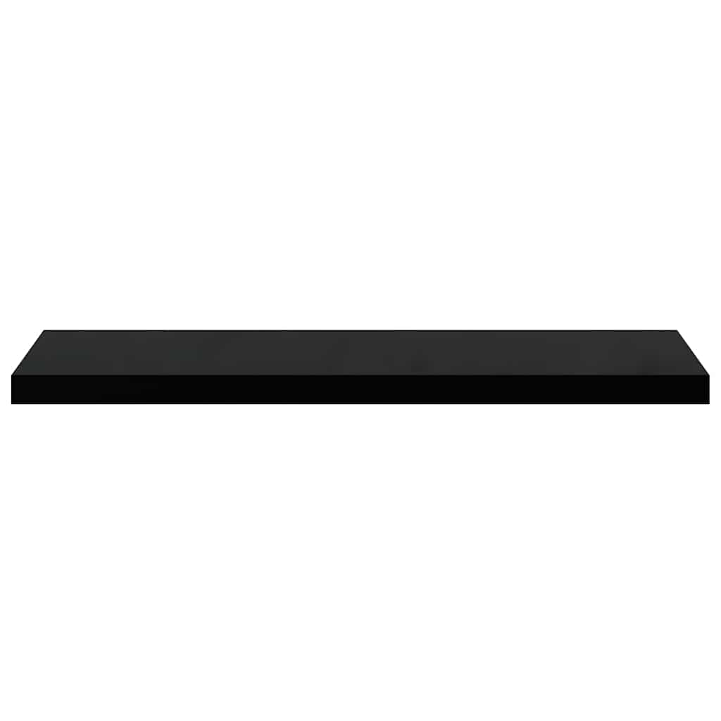 Wall shelves, 4 pcs, black, 90x23.5x3.8cm, MDF