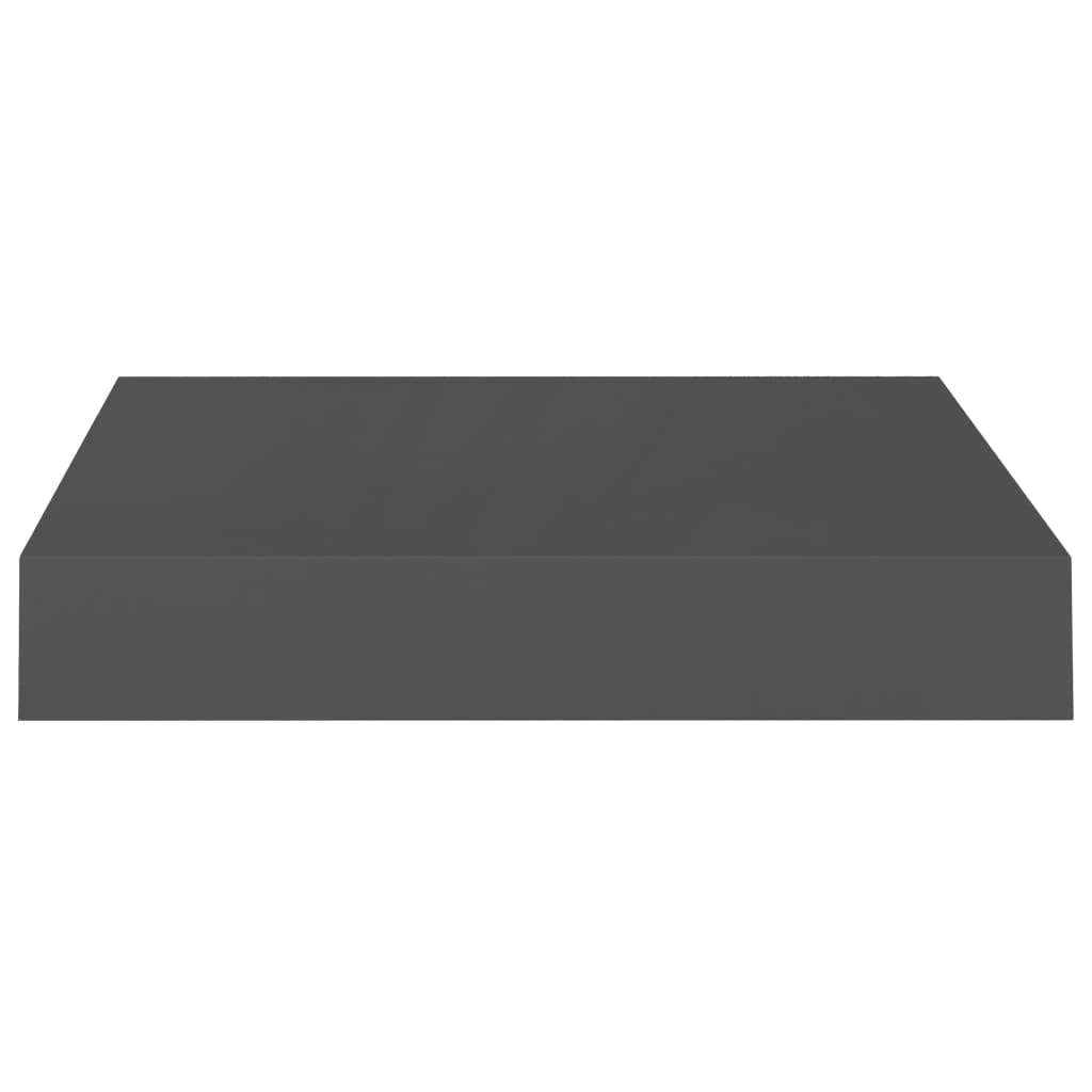 Floating shelves, 4 pcs., grey, 23x23.5x3.8cm, MDF