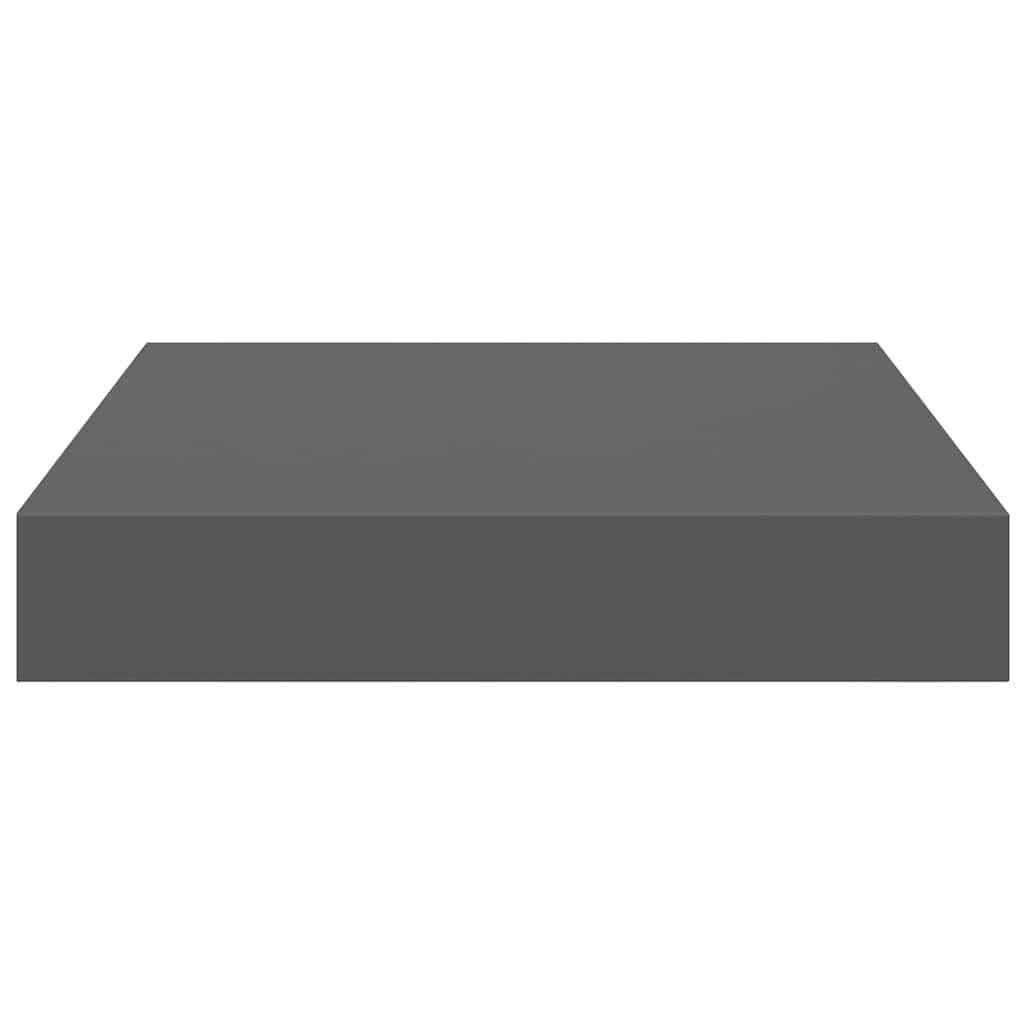 Floating shelves, 4 pcs., grey, 23x23.5x3.8cm, MDF
