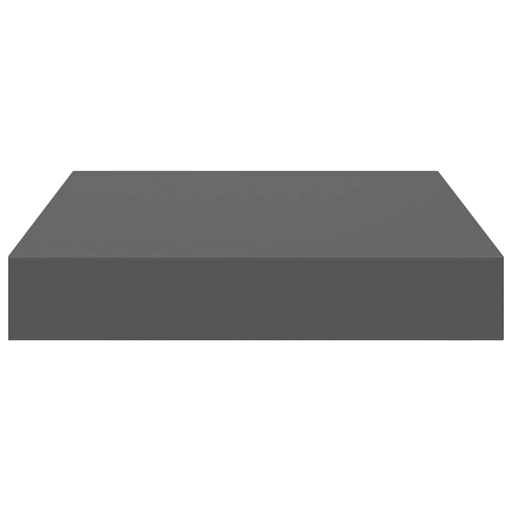 Floating shelves, 4 pcs., grey, 23x23.5x3.8cm, MDF
