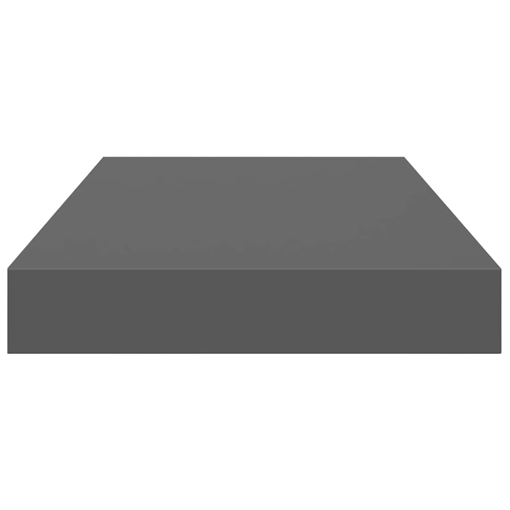 Pakabinamos sieninės lentynos, 2vnt., pilkos, 40x23,5x3,8cm, MDF