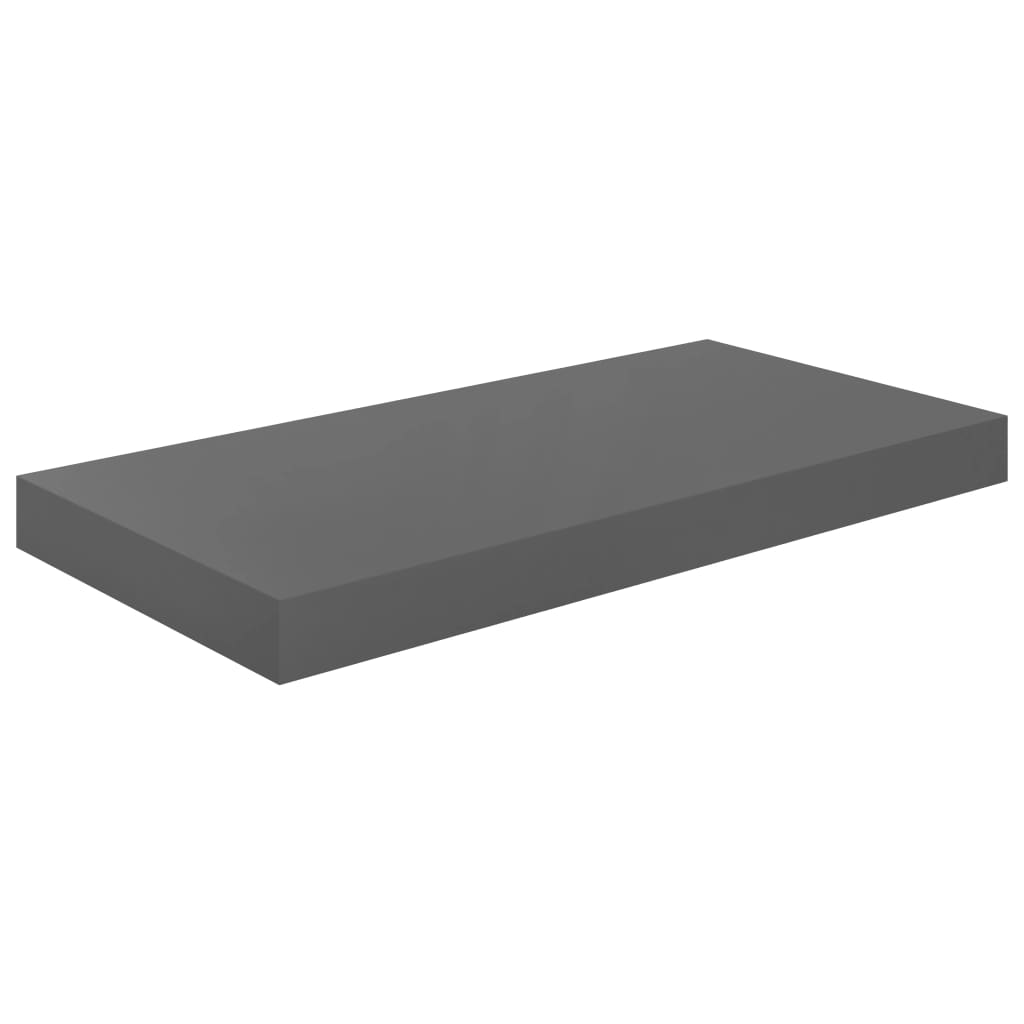 Piekaramie sienas plaukti, 2 gab., pelēki, 50x23x3,8 cm, MDF