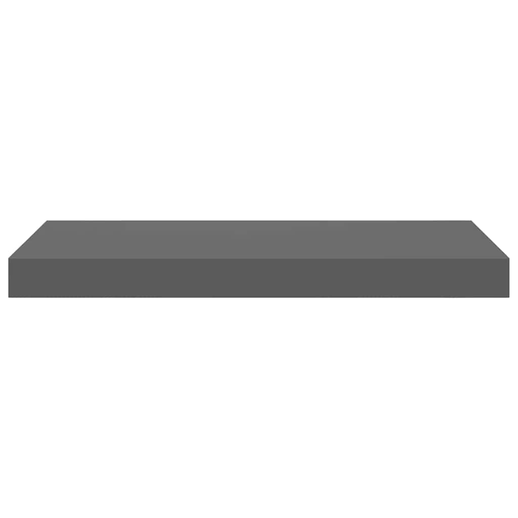 Piekaramie sienas plaukti, 4 gab., pelēki, 50x23x3,8cm, MDF