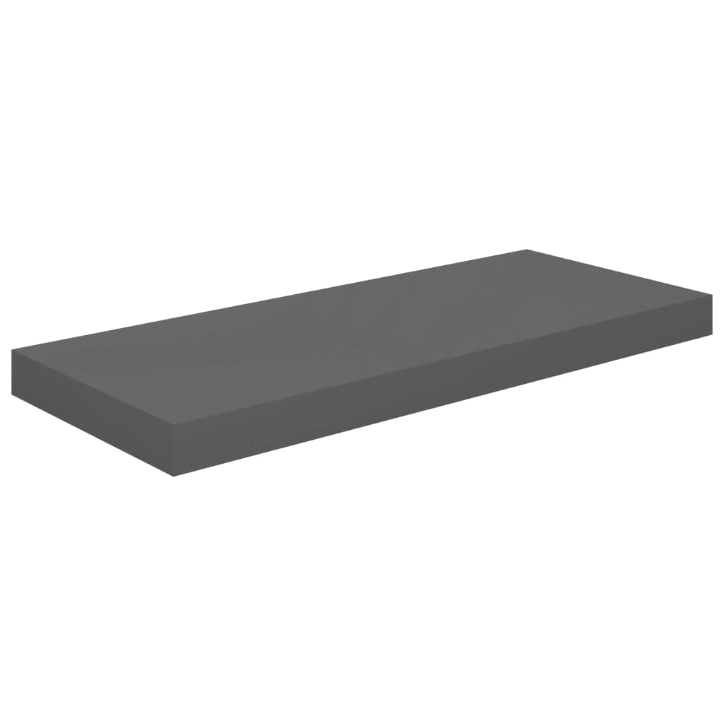 Piekaramie plaukti, 2 gab., pelēki, 60x23,5x3,8cm, MDF