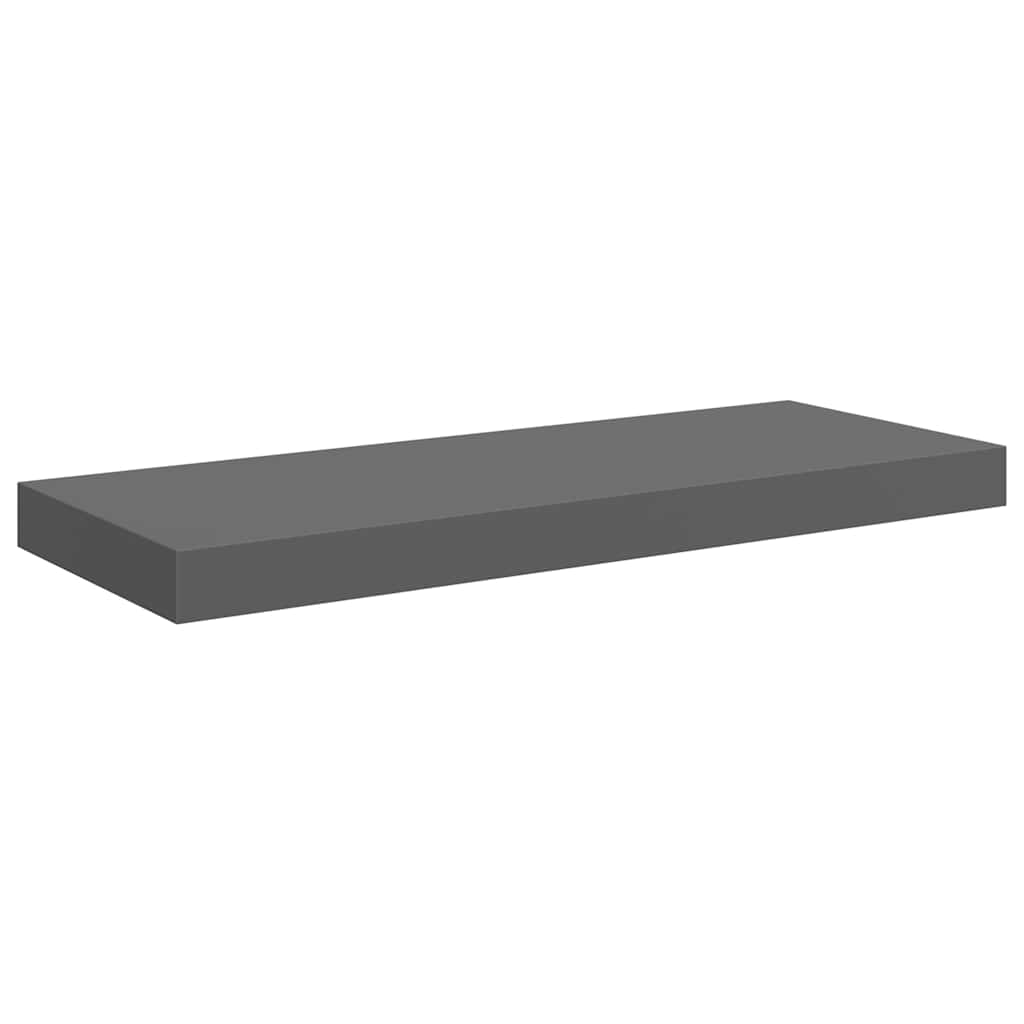 Pakabinamos lentynos, 2vnt., pilkos, 60x23,5x3,8cm, MDF
