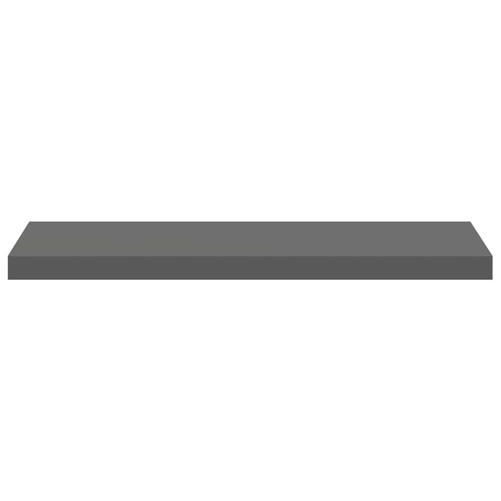 Pakabinamos lentynos, 4vnt., pilkos, 80x23,5x3,8cm, MDF