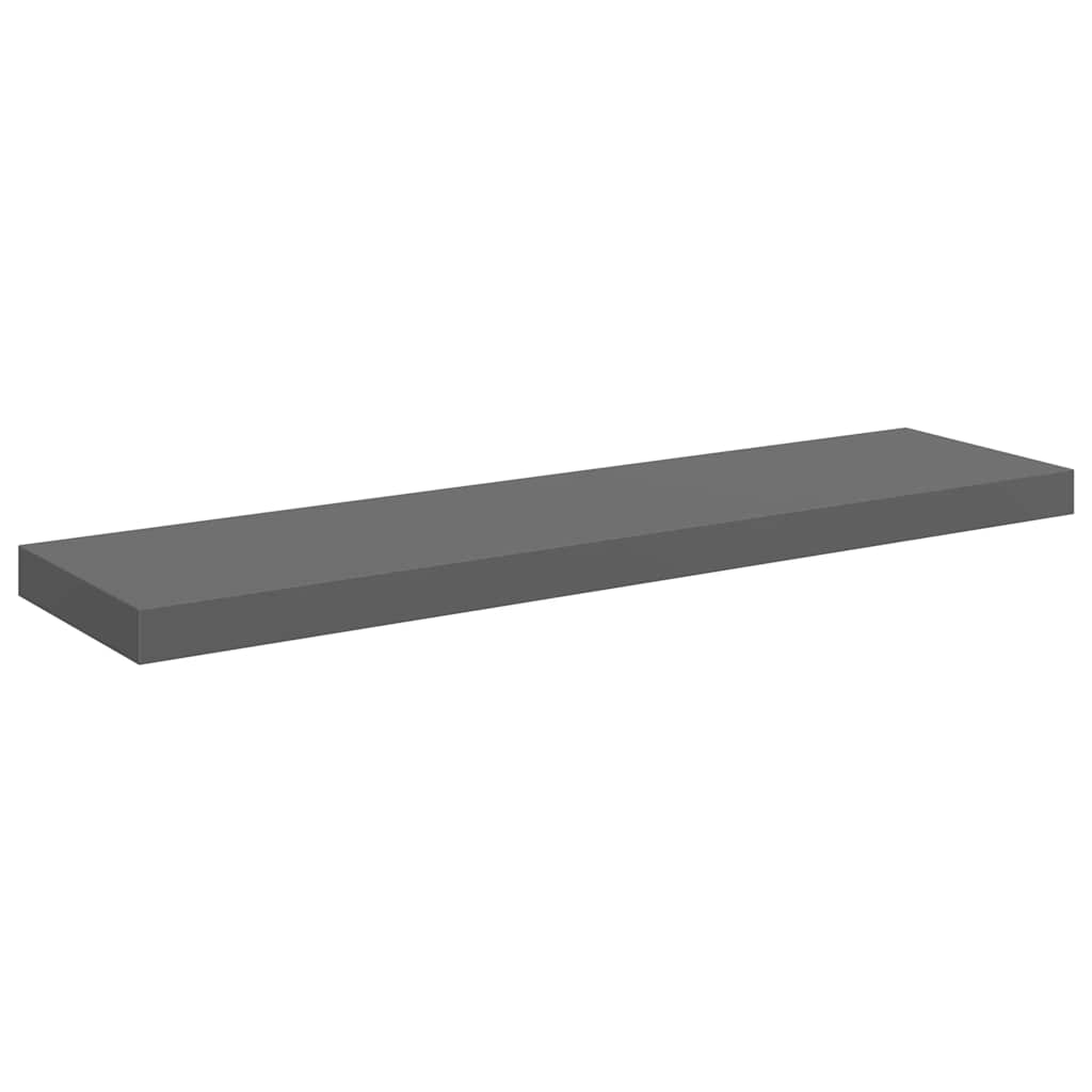 Piekaramie plaukti, 4 gab., pelēki, 90x23,5x3,8cm, MDF