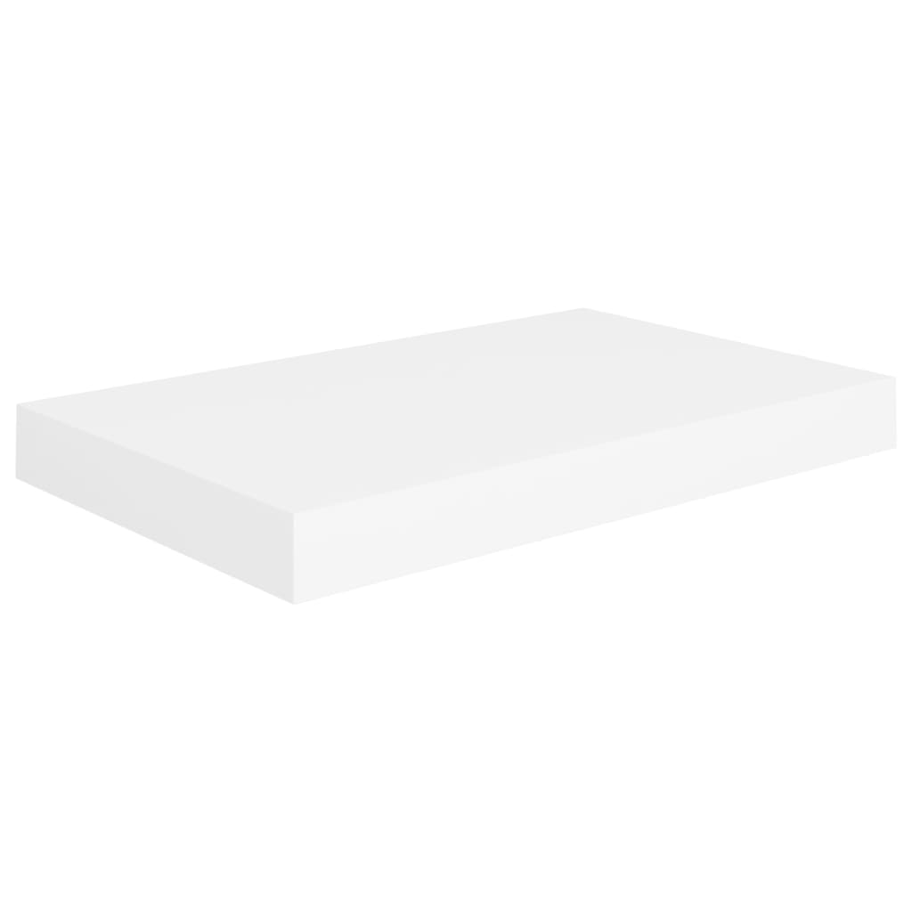 Piekaramie sienas plaukti, 2 gab., balti, 40x23x3,8 cm, MDF