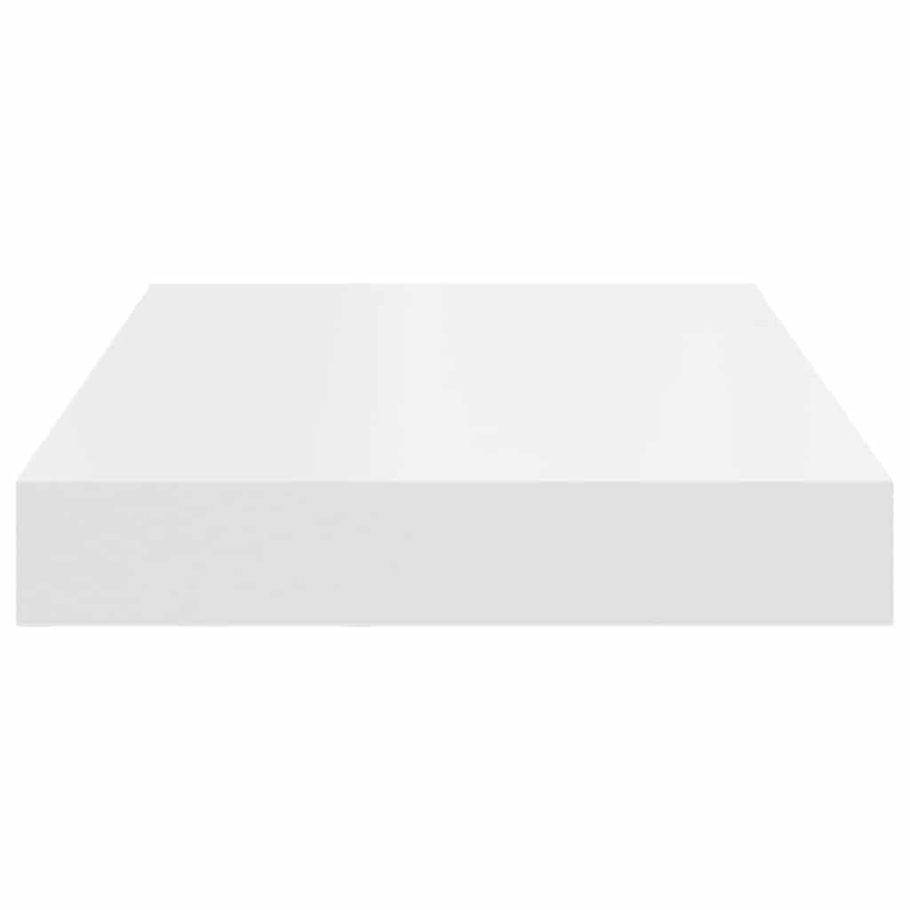 Pakabinamos sieninės lentynos, 2vnt., baltos, 40x23,5x3,8cm, MDF