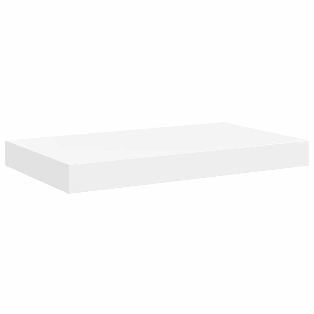 Piekaramie sienas plaukti, 4 gab., balti, 40x23x3,8 cm, MDF