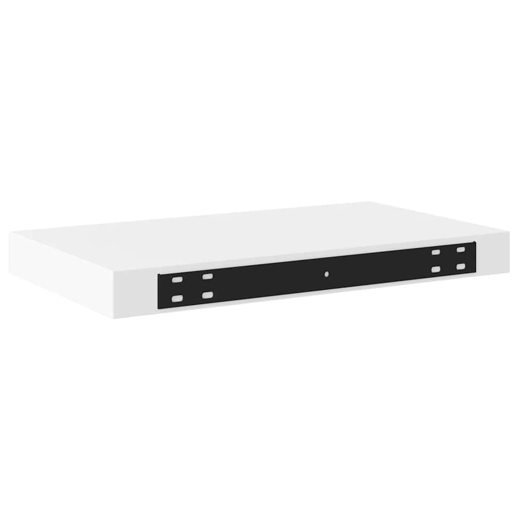 Piekaramie sienas plaukti, 4 gab., balti, 40x23x3,8 cm, MDF