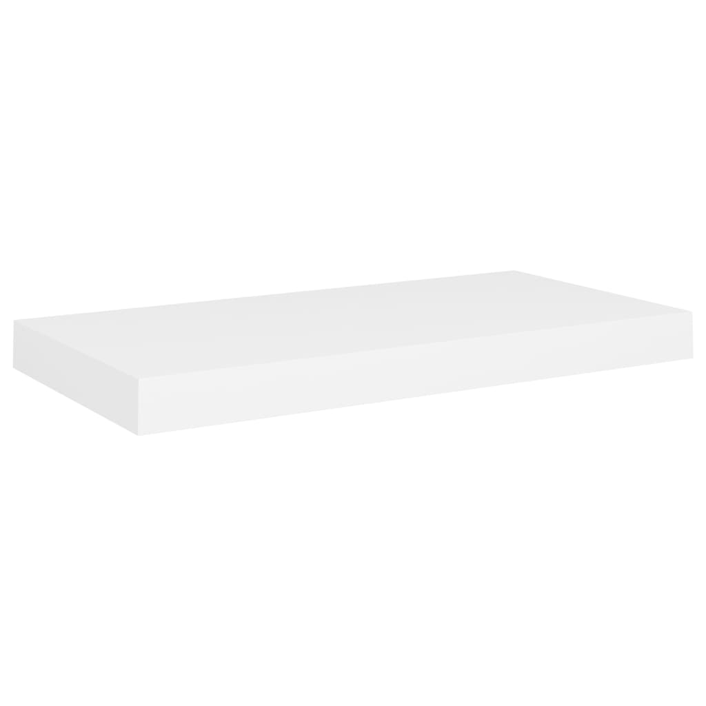 Piekaramie sienas plaukti, 2 gab., balti, 50x23x3,8 cm, MDF