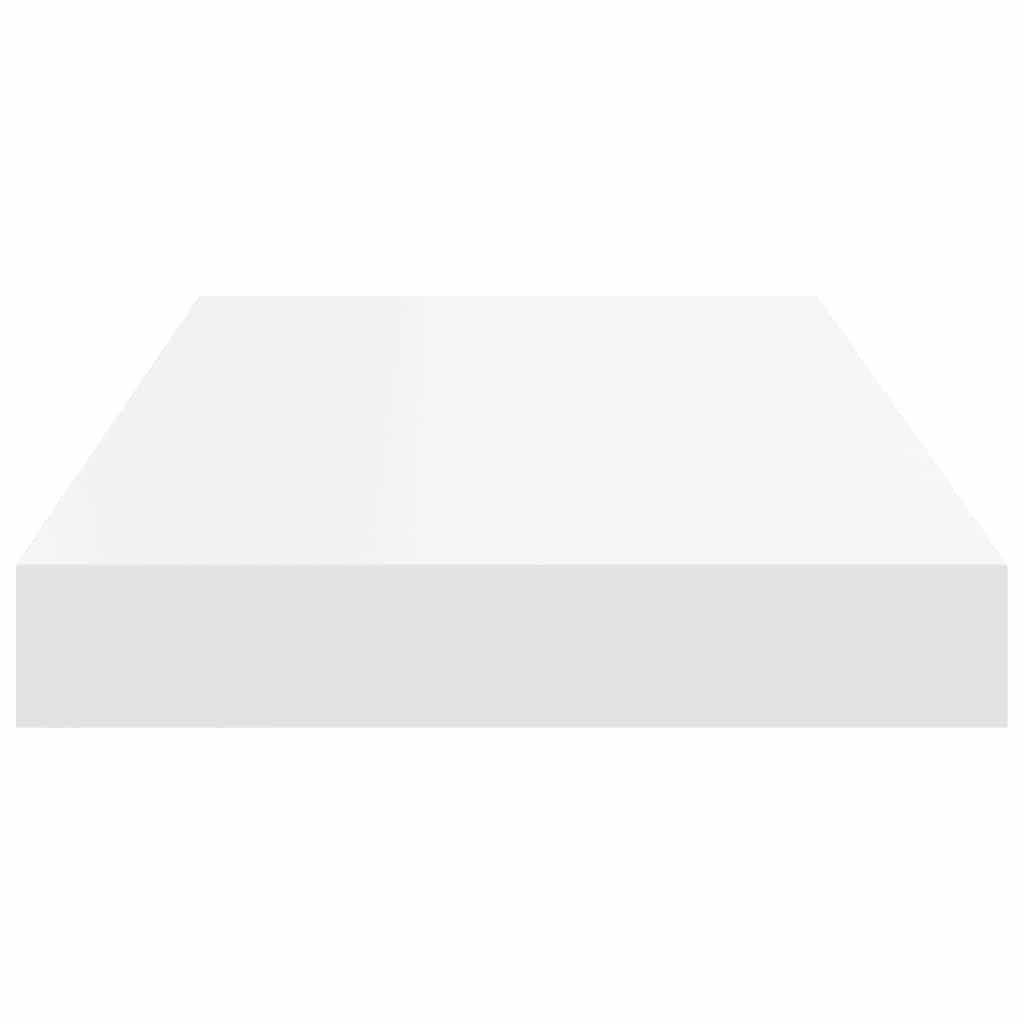 Piekaramie sienas plaukti, 2 gab., balti, 50x23x3,8 cm, MDF
