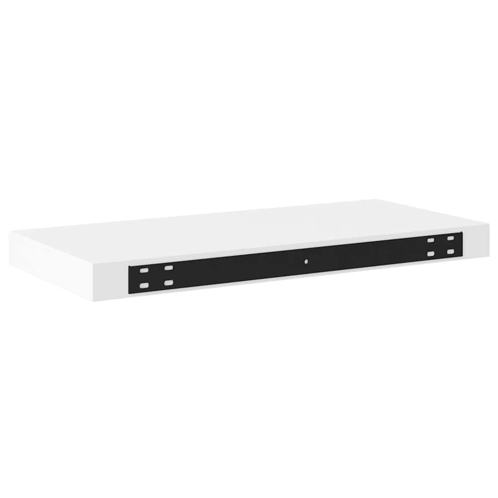 Piekaramie sienas plaukti, 2 gab., balti, 50x23x3,8 cm, MDF