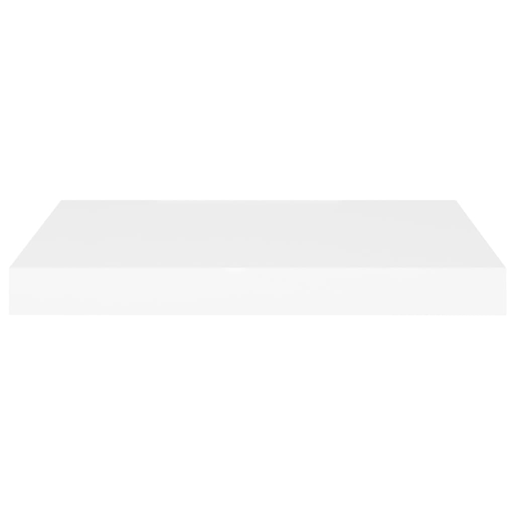 Piekaramie sienas plaukti, 4 gab., balti, 50x23x3,8cm, MDF