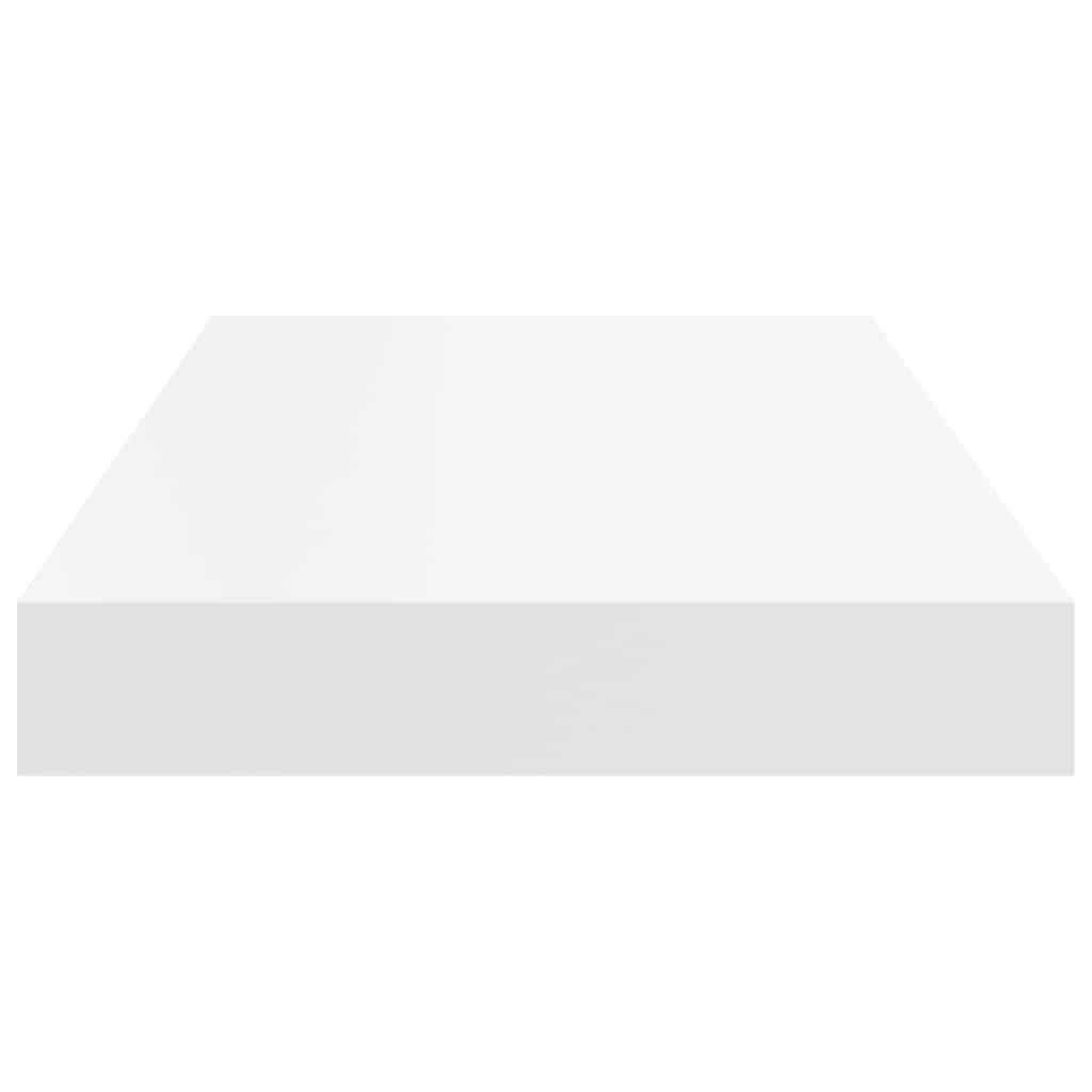 Piekaramie sienas plaukti, 4 gab., balti, 50x23x3,8cm, MDF
