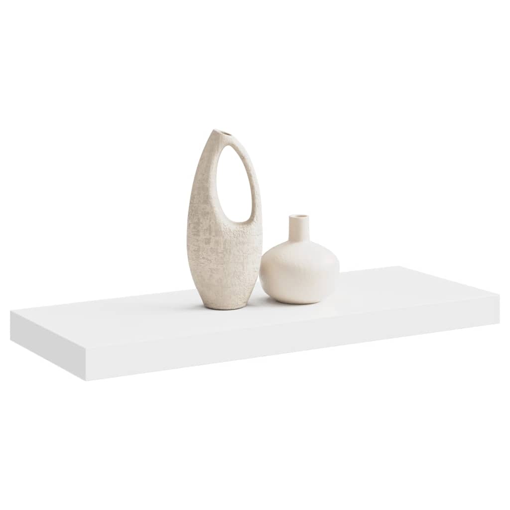 Pakabinama sieninė lentyna, baltos spalvos, 60x23,5x3,8cm, MDF