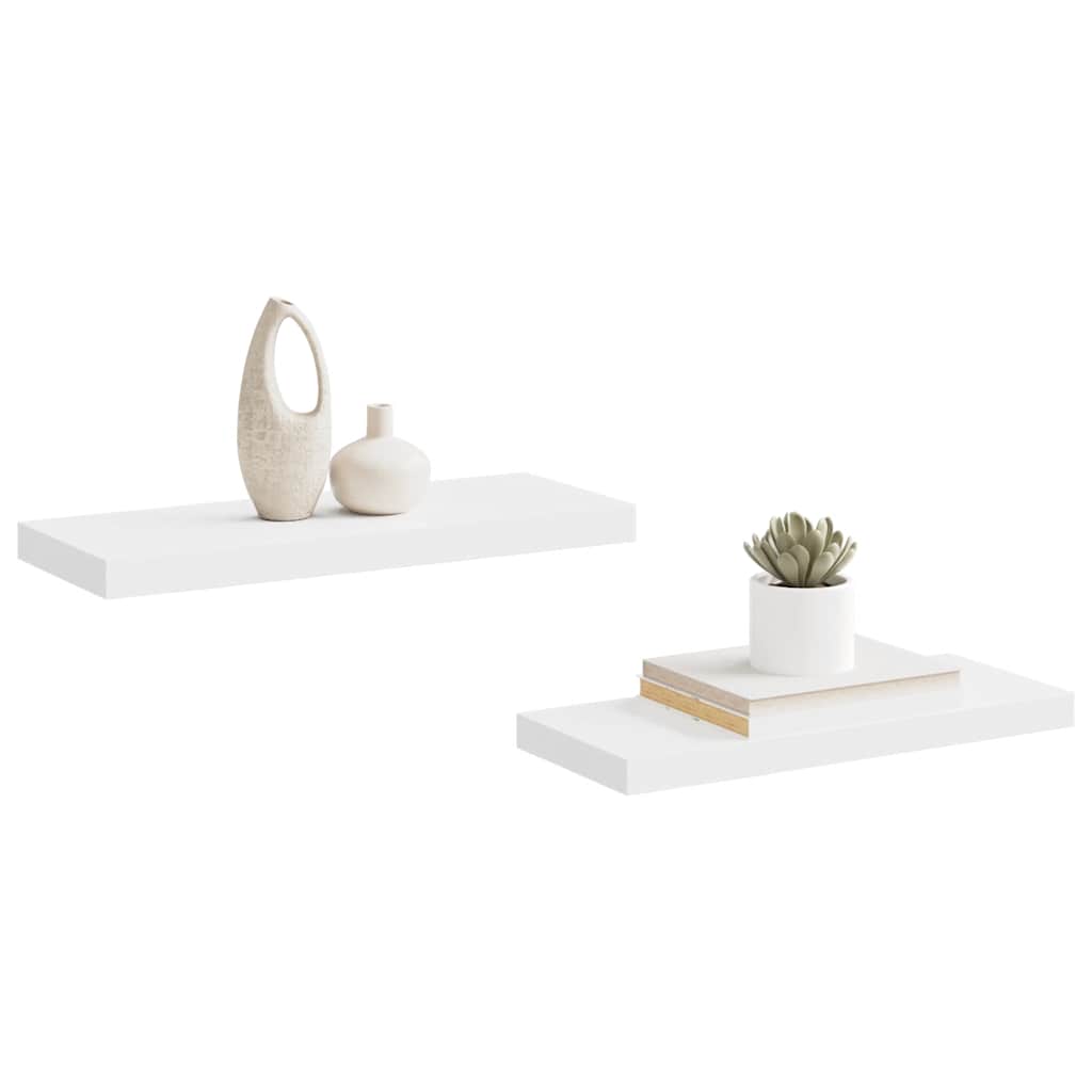 Piekaramie plaukti, 2 gab., balti, 60x23,5x3,8 cm, MDF