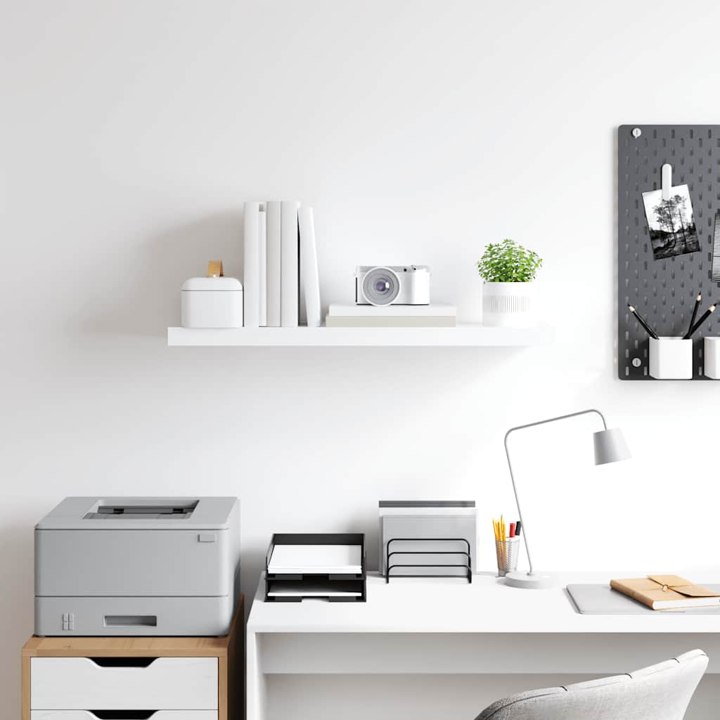 Piekaramais sienas plaukts, balts, 80x23,5x3,8cm, MDF