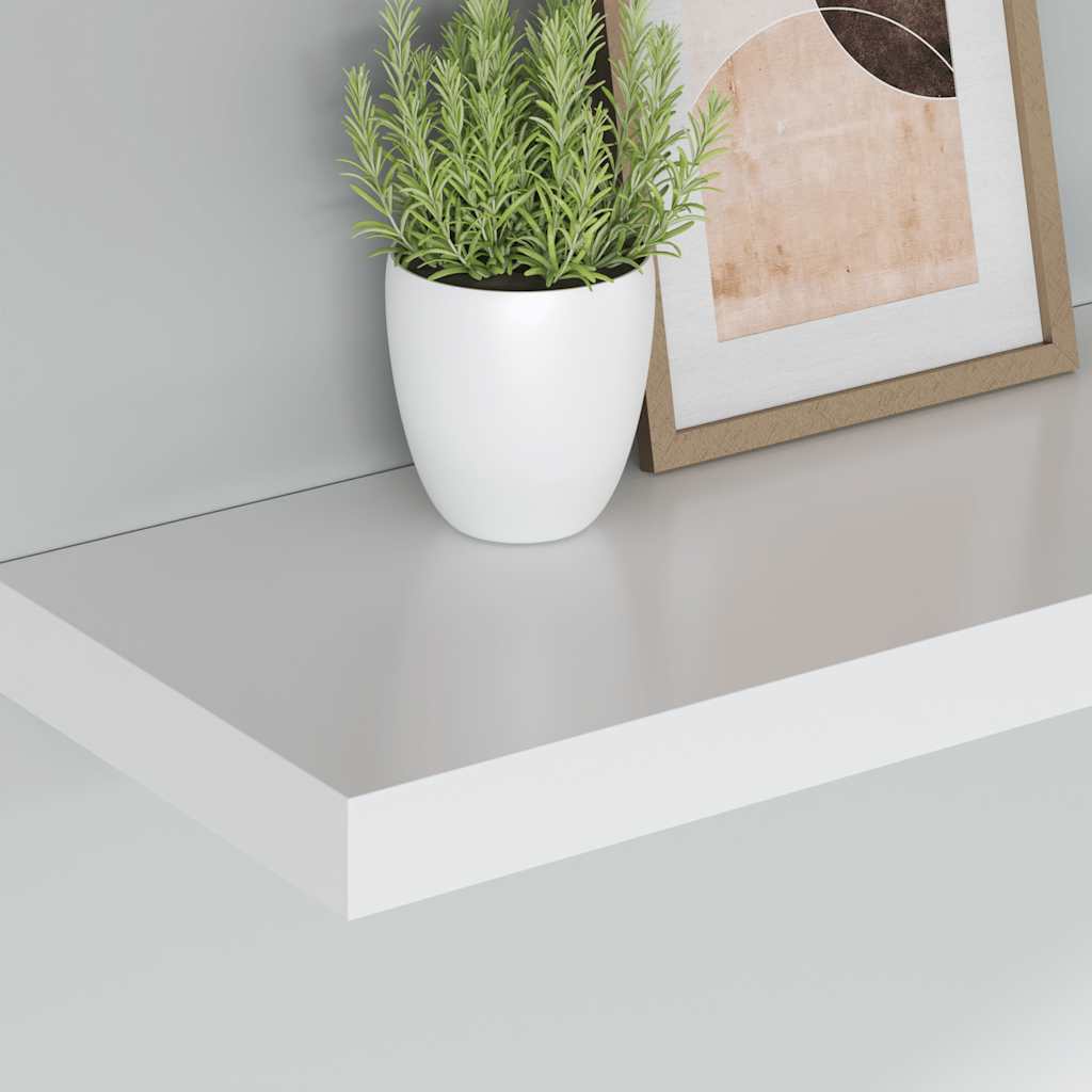 Piekaramie plaukti, 2 gab., balti, 80x23,5x3,8cm, MDF