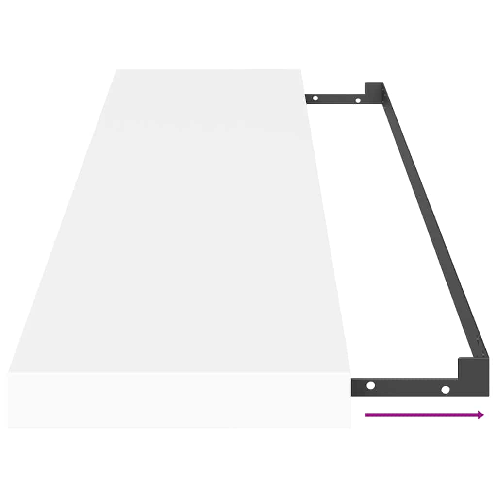 Wall shelf, white, 90x23.5x3.8cm, MDF
