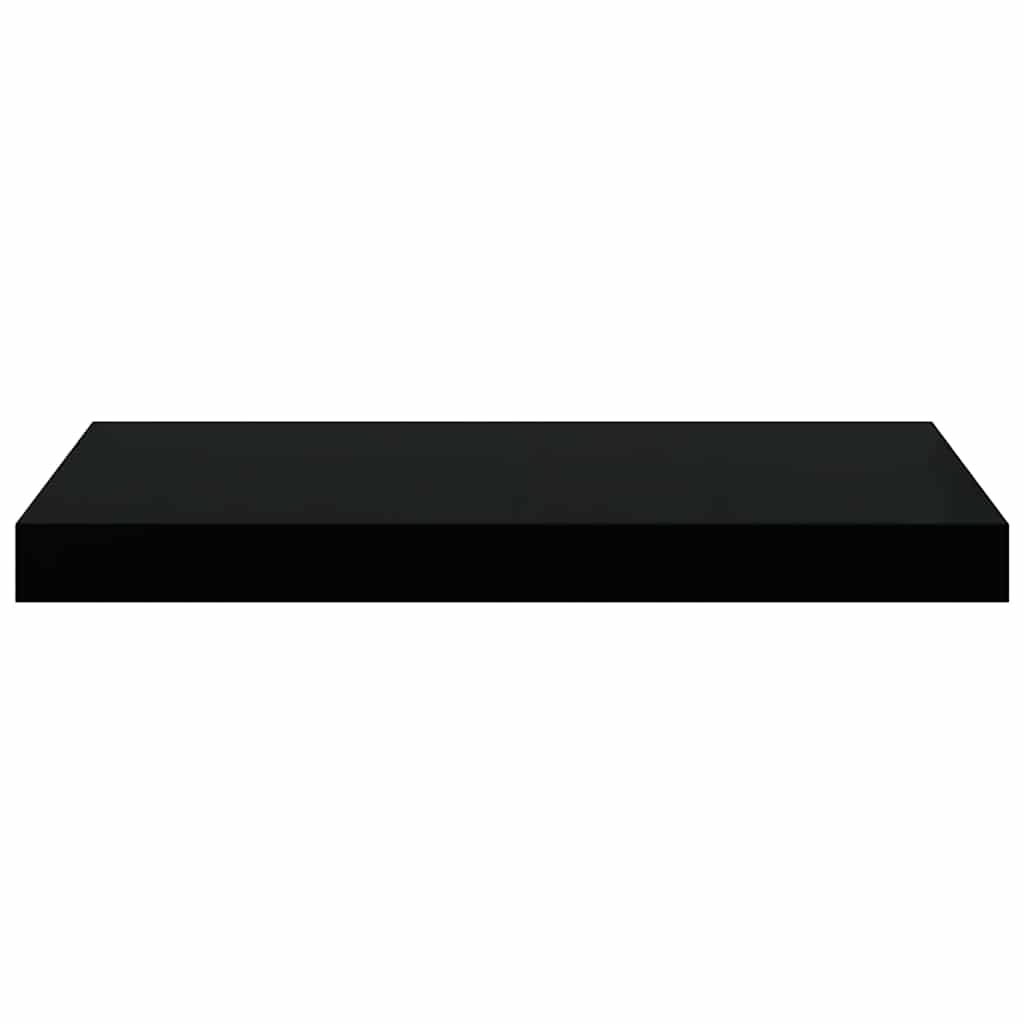Piekaramie sienas plaukti, 4 gab., melni, 50x23x3,8 cm, MDF