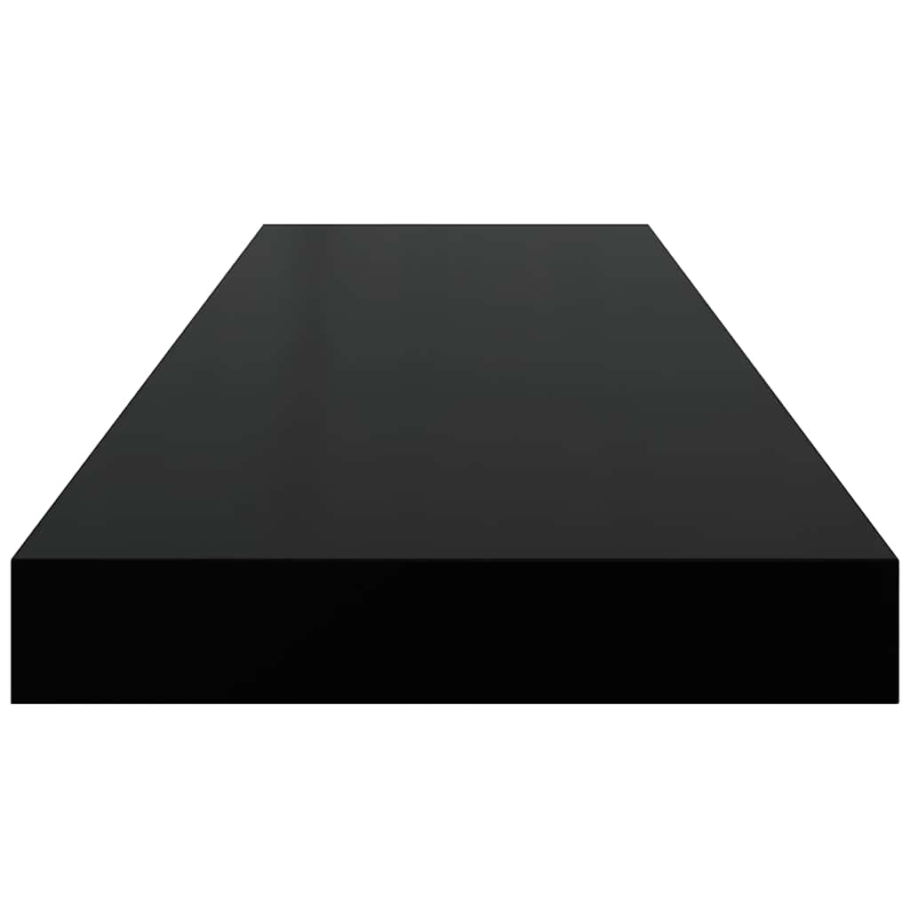 Pakabinama sieninė lentyna, juodos spalvos, 80x23,5x3,8cm, MDF