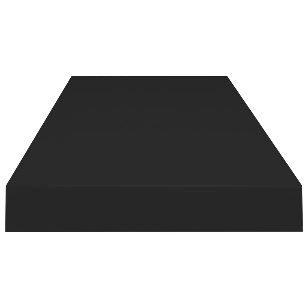 Wall shelves, 2 pcs., black, 80x23.5x3.8cm, MDF