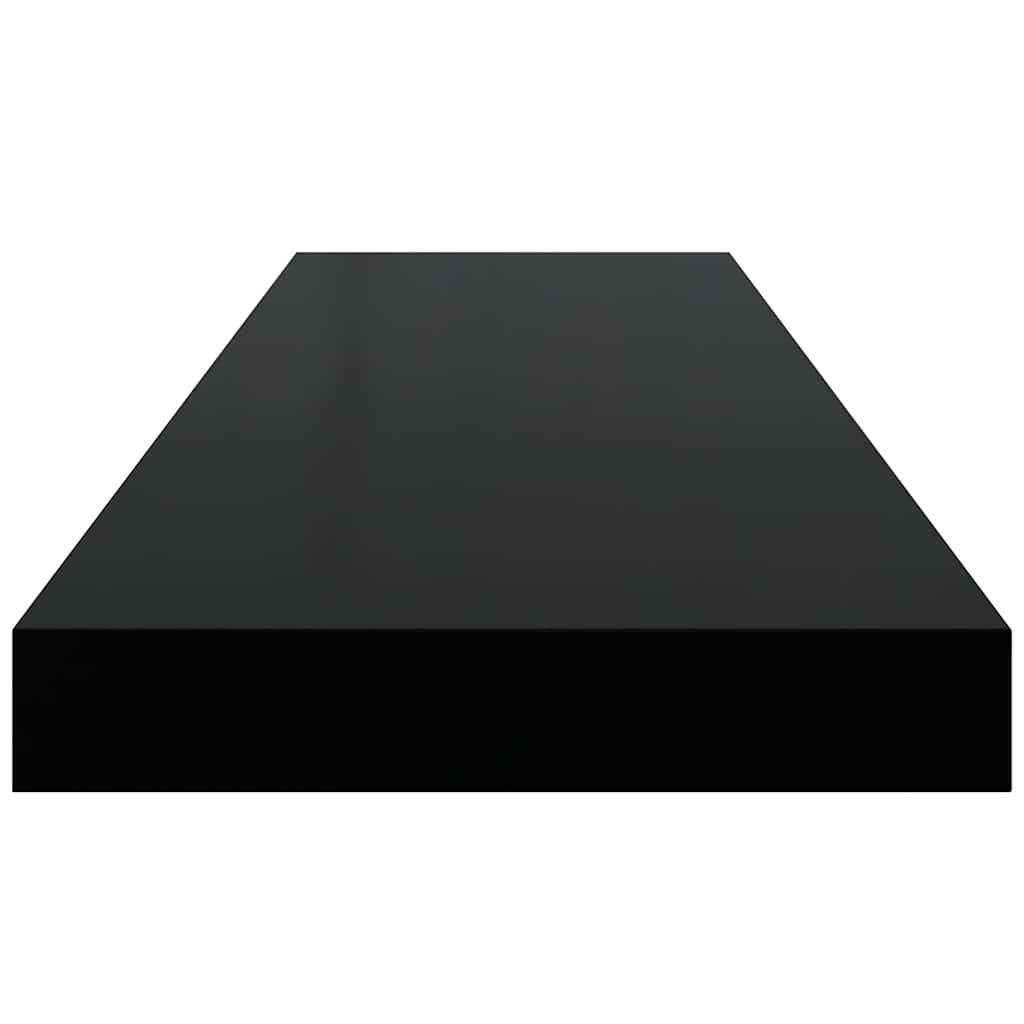 Wall shelves, 2 pcs., black, 80x23.5x3.8cm, MDF