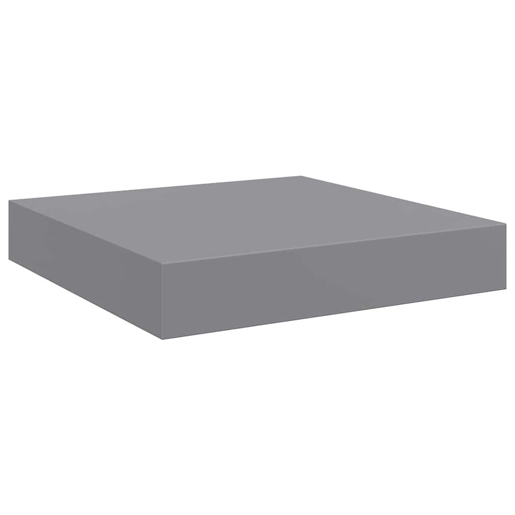 Pakabinamos lentynos, 2vnt., pilkos, 23x23,5x3,8cm, MDF