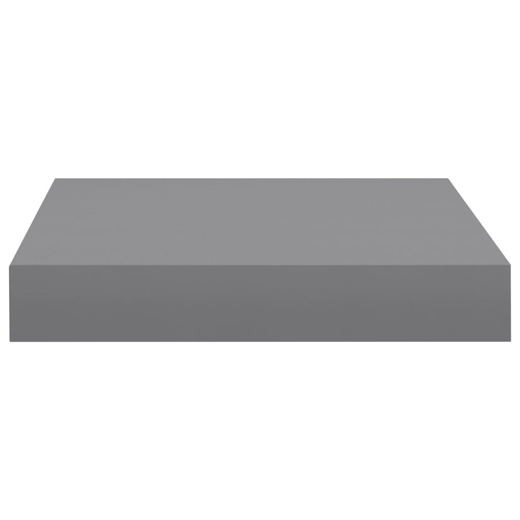 Wall shelves, 2 pcs, grey, 23x23.5x3.8cm, MDF