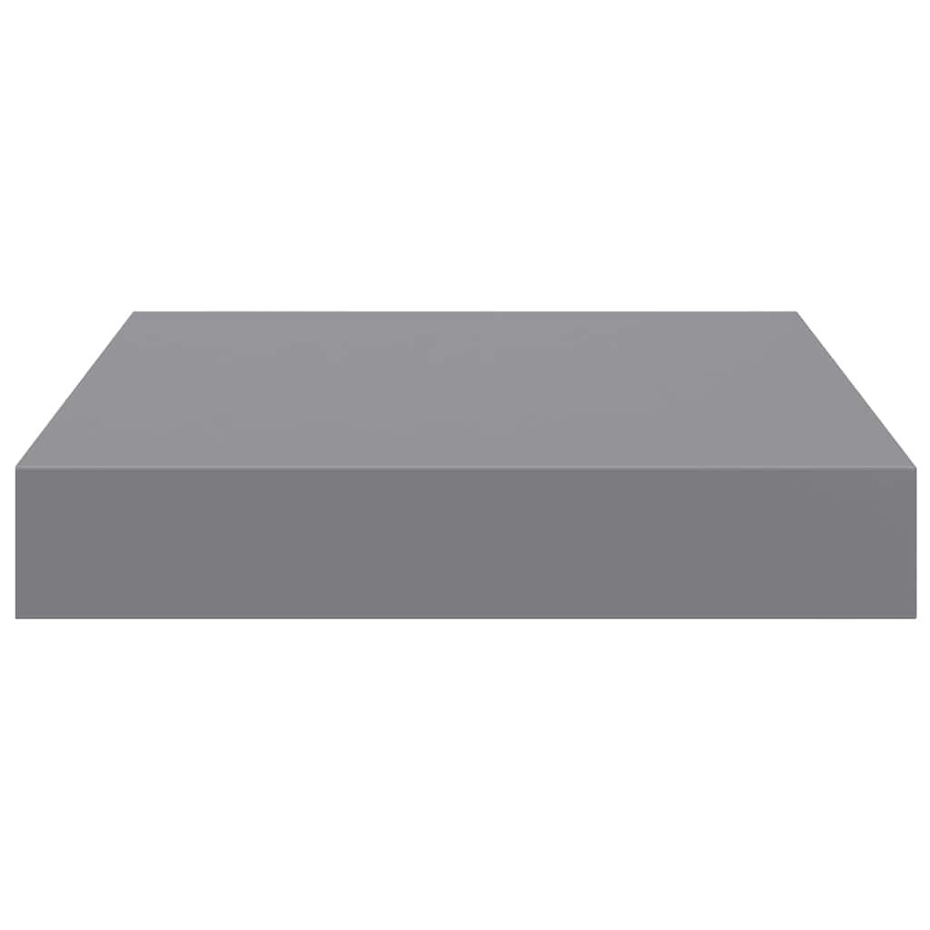 Pakabinamos lentynos, 2vnt., pilkos, 23x23,5x3,8cm, MDF