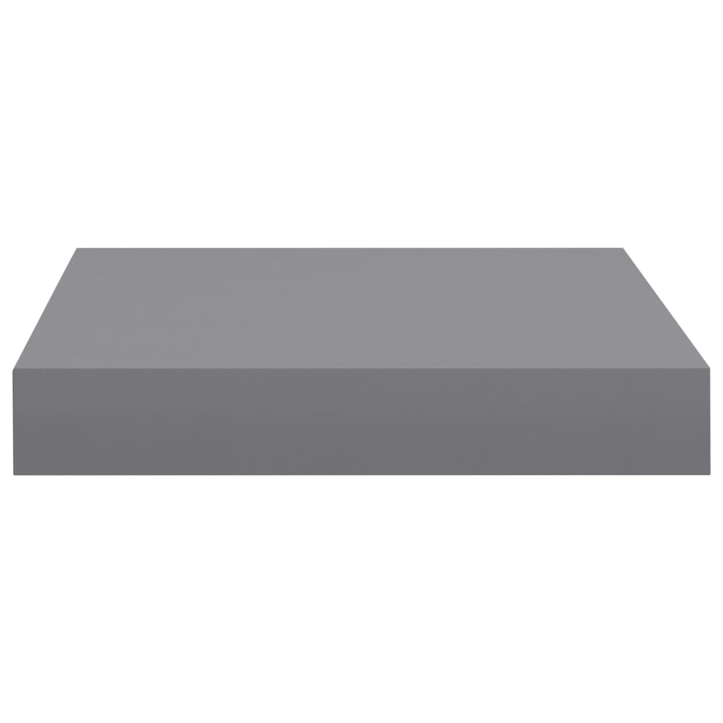 Floating shelves, 4 pcs., grey, 23x23.5x3.8cm, MDF