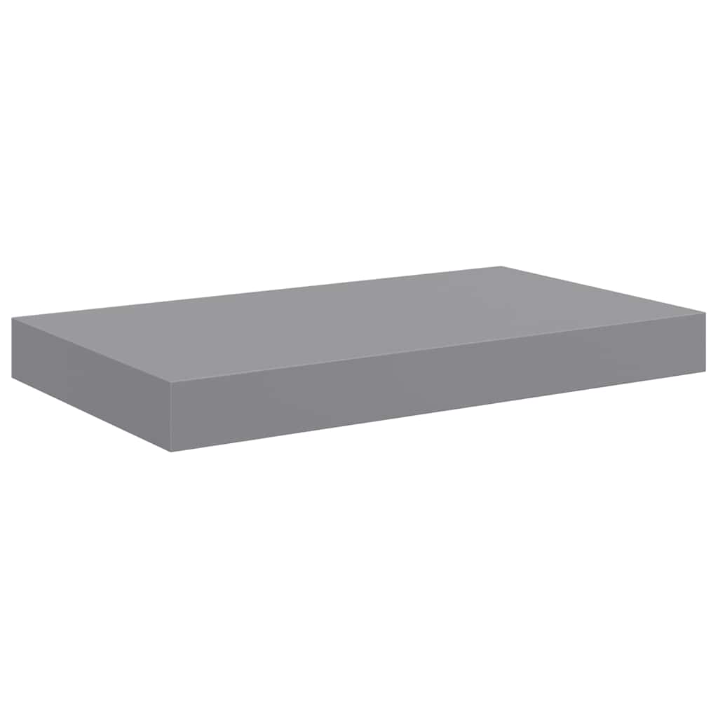 Wall shelves, 2 pcs., grey, 40x23x3.8cm, MDF