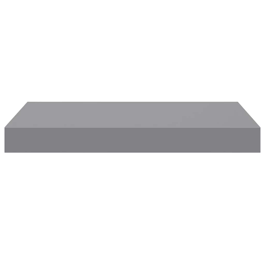 Wall shelves, 2 pcs., grey, 40x23x3.8cm, MDF