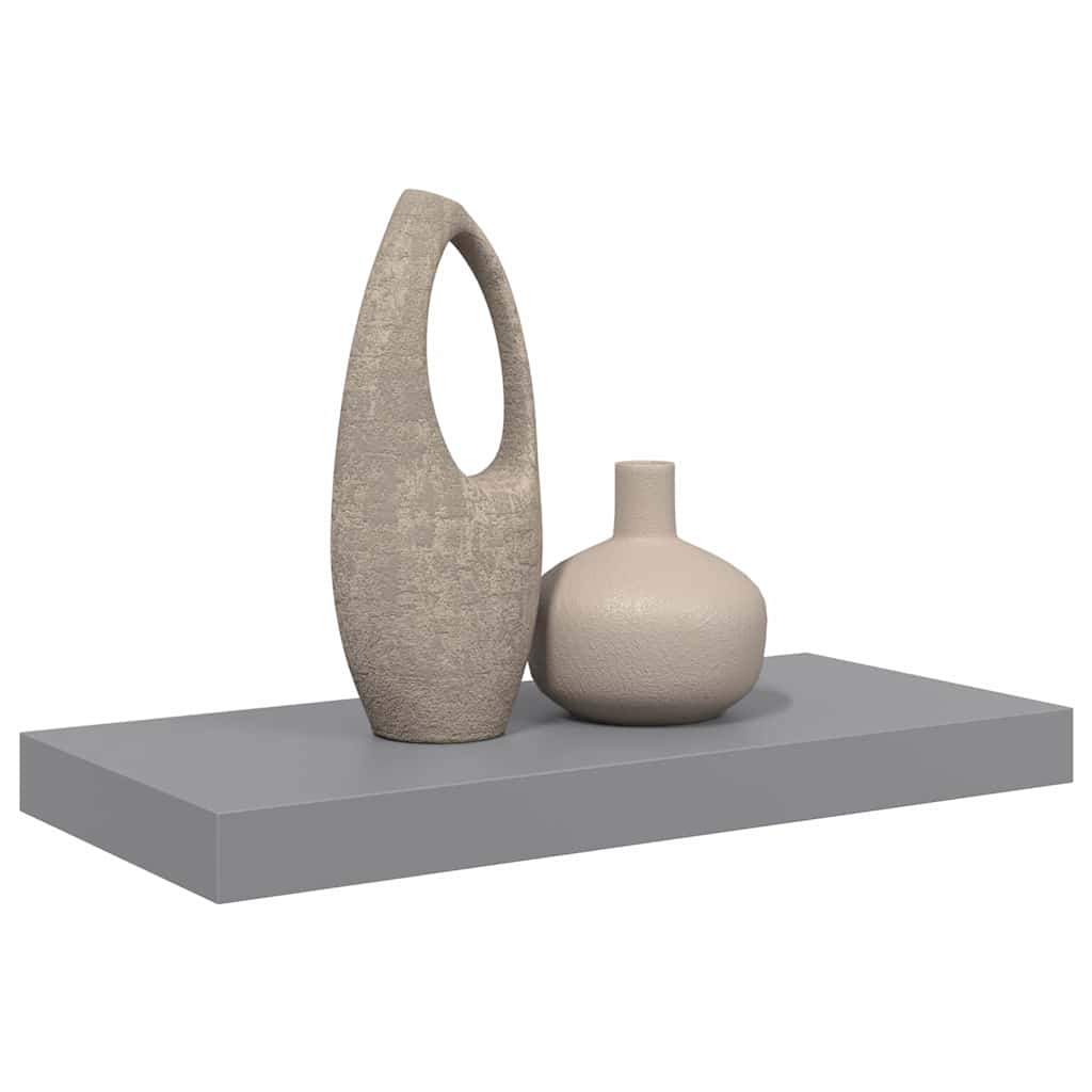 Pakabinama sieninė lentyna, pilkos spalvos, 50x23x3,8cm, MDF