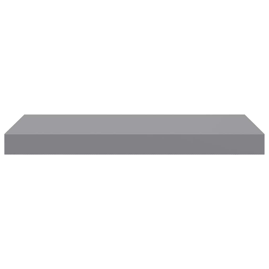 Pakabinamos sieninės lentynos, 4vnt., pilkos, 50x23,5x3,8cm, MDF