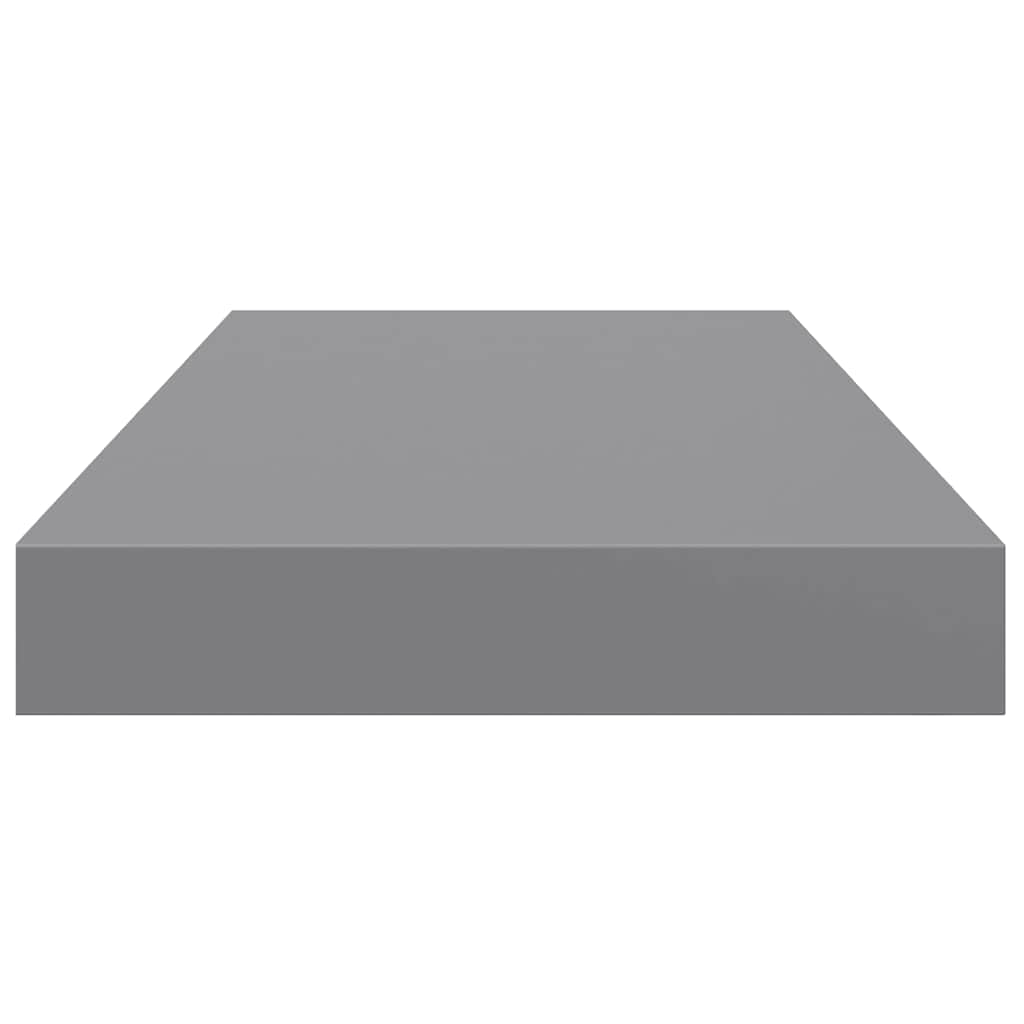 Pakabinamos sieninės lentynos, 4vnt., pilkos, 50x23,5x3,8cm, MDF