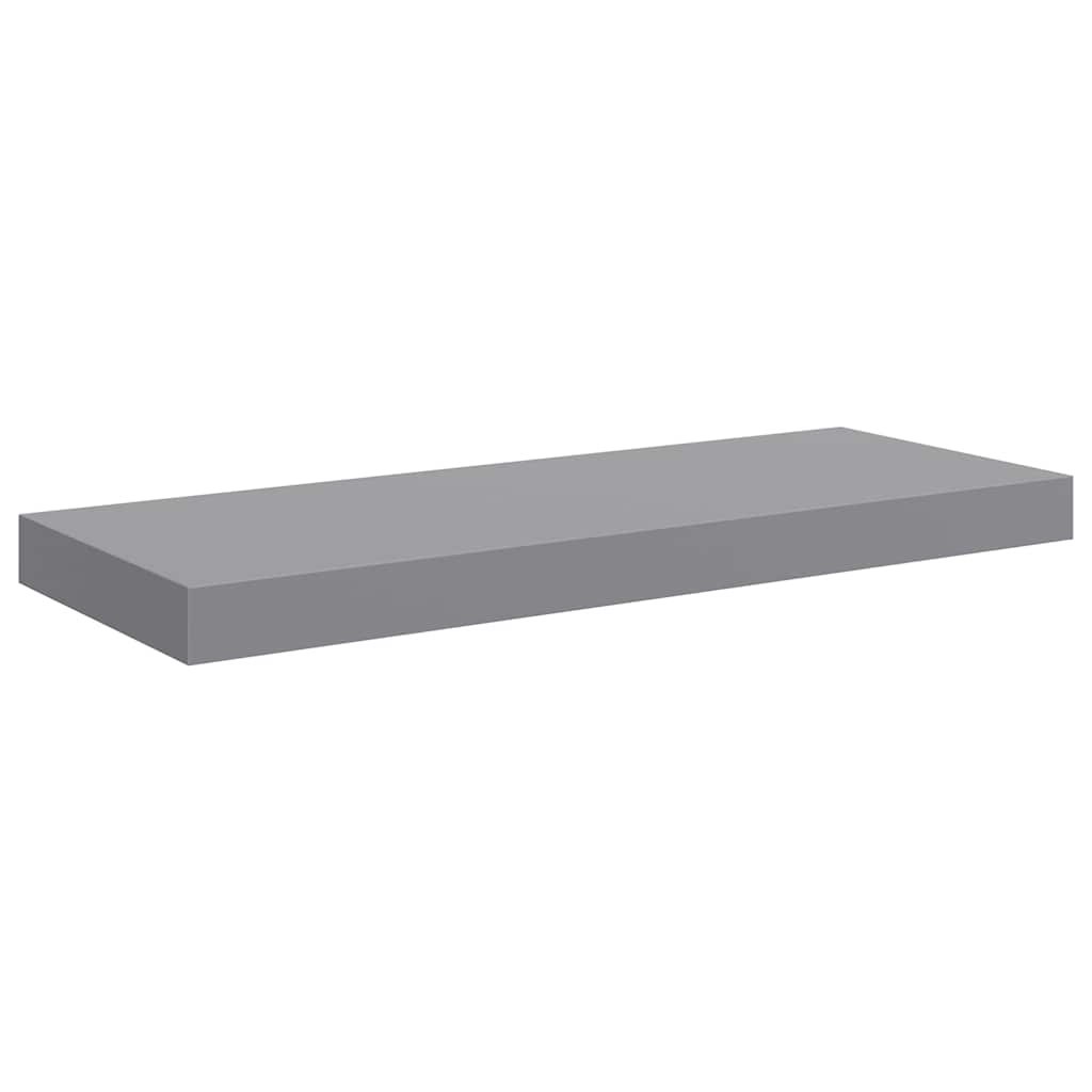 Pakabinamos lentynos, 2vnt., pilkos, 60x23,5x3,8cm, MDF