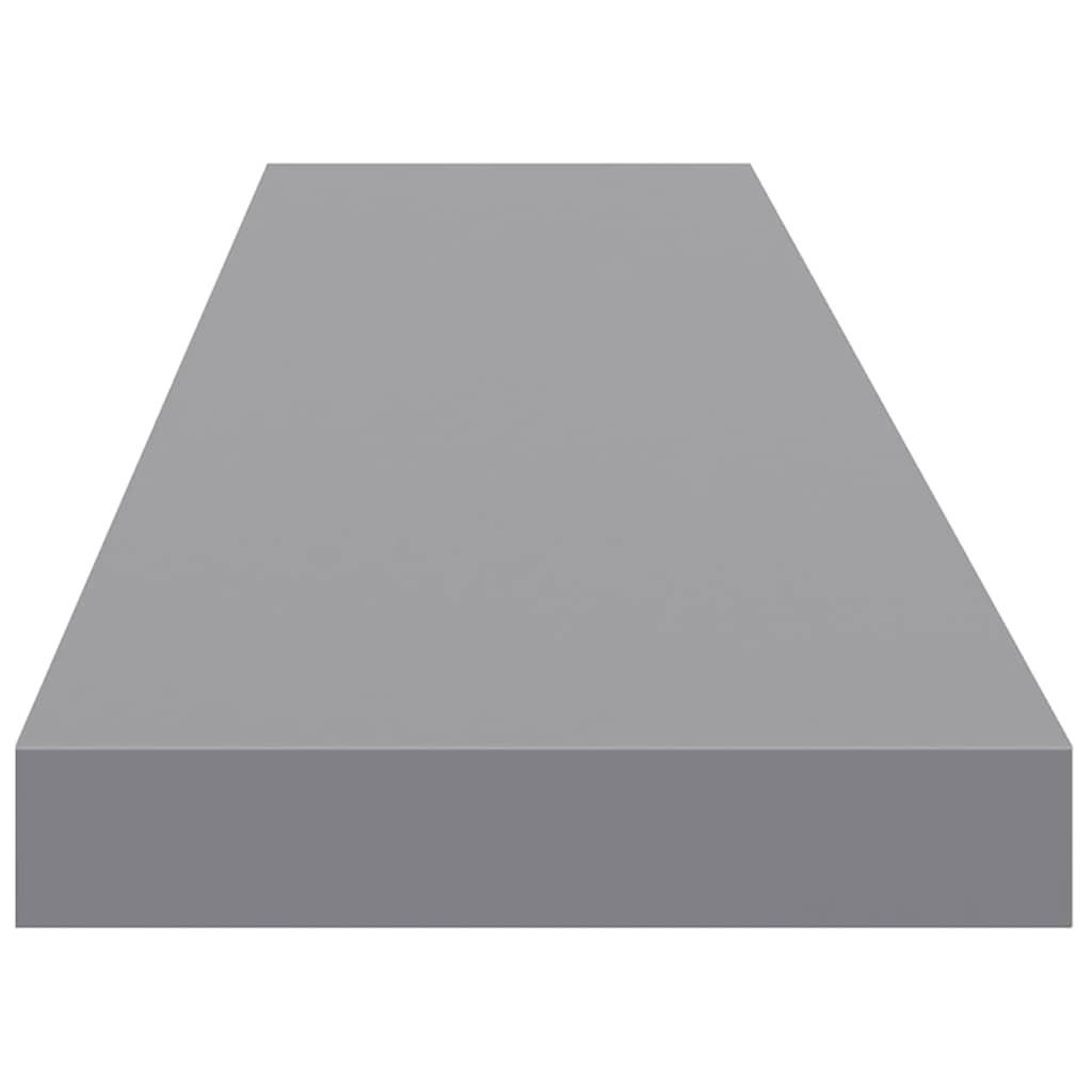 Piekaramie plaukti, 4 gab., pelēki, 120x23,5x3,8 cm, MDF