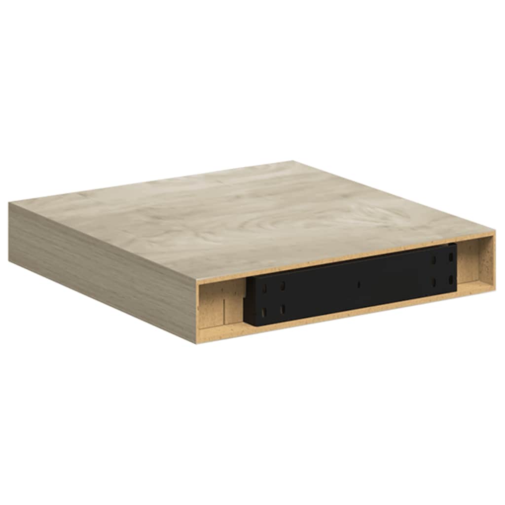 Wall shelves, 2 pcs, oak, 23x23.5x3.8cm, MDF