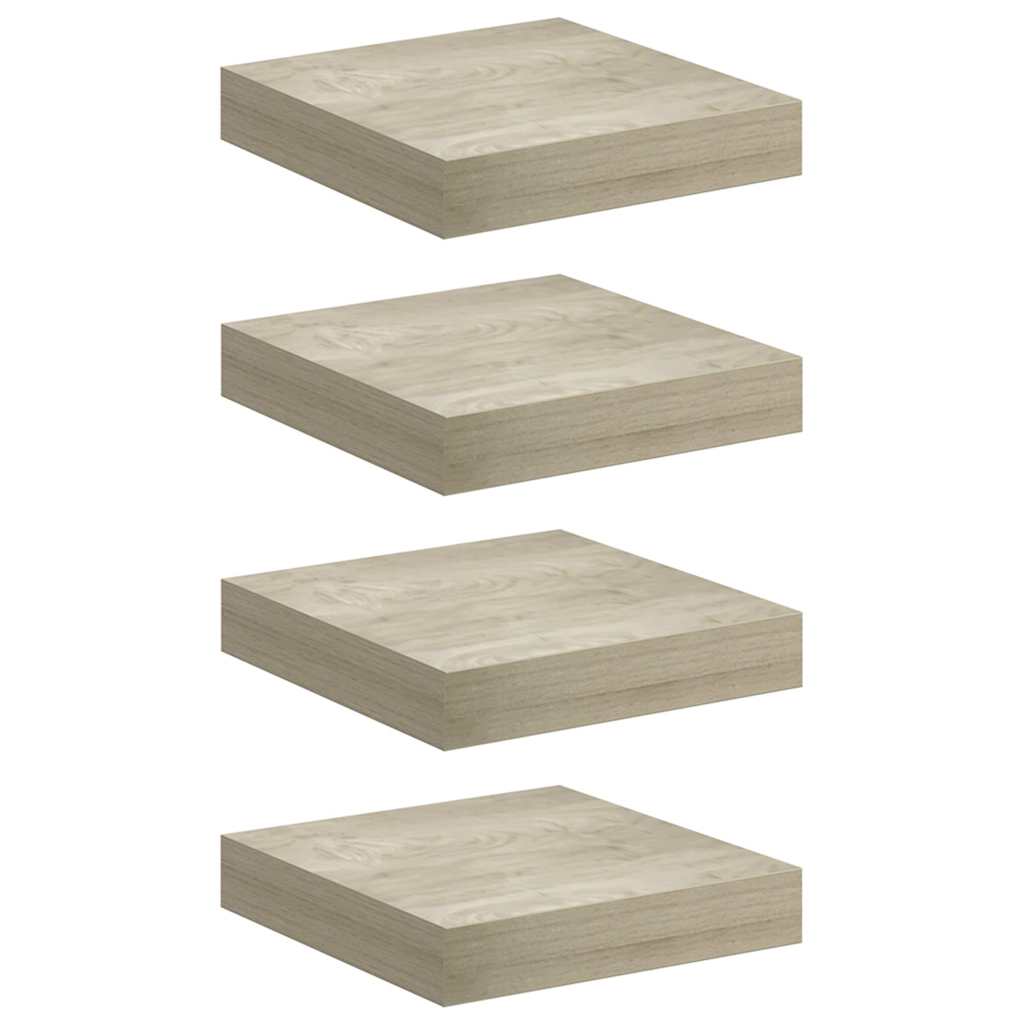 Piekaramie plaukti, 4 gab., ozolkoka, 23x23,5x3,8cm, MDF