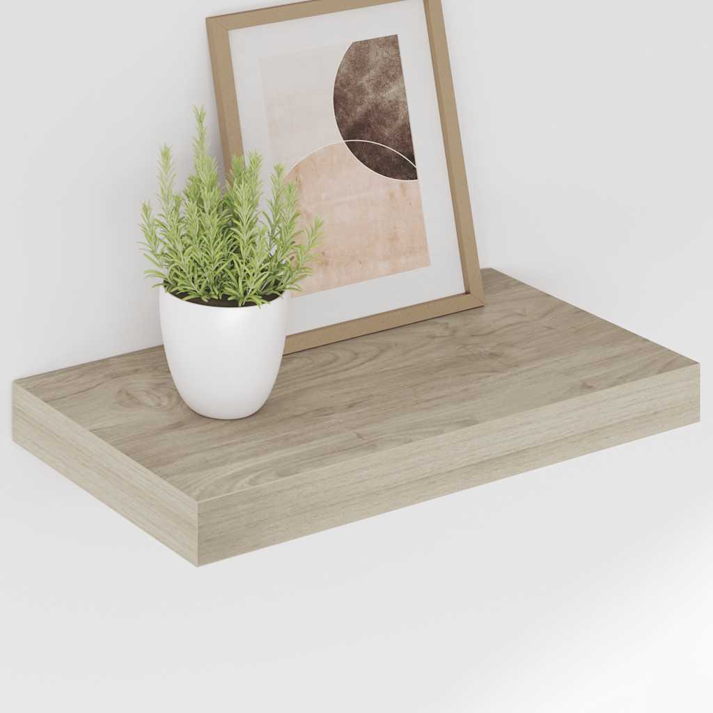 Wall shelves, 2 pcs., oak, 40x23x3.8cm, MDF