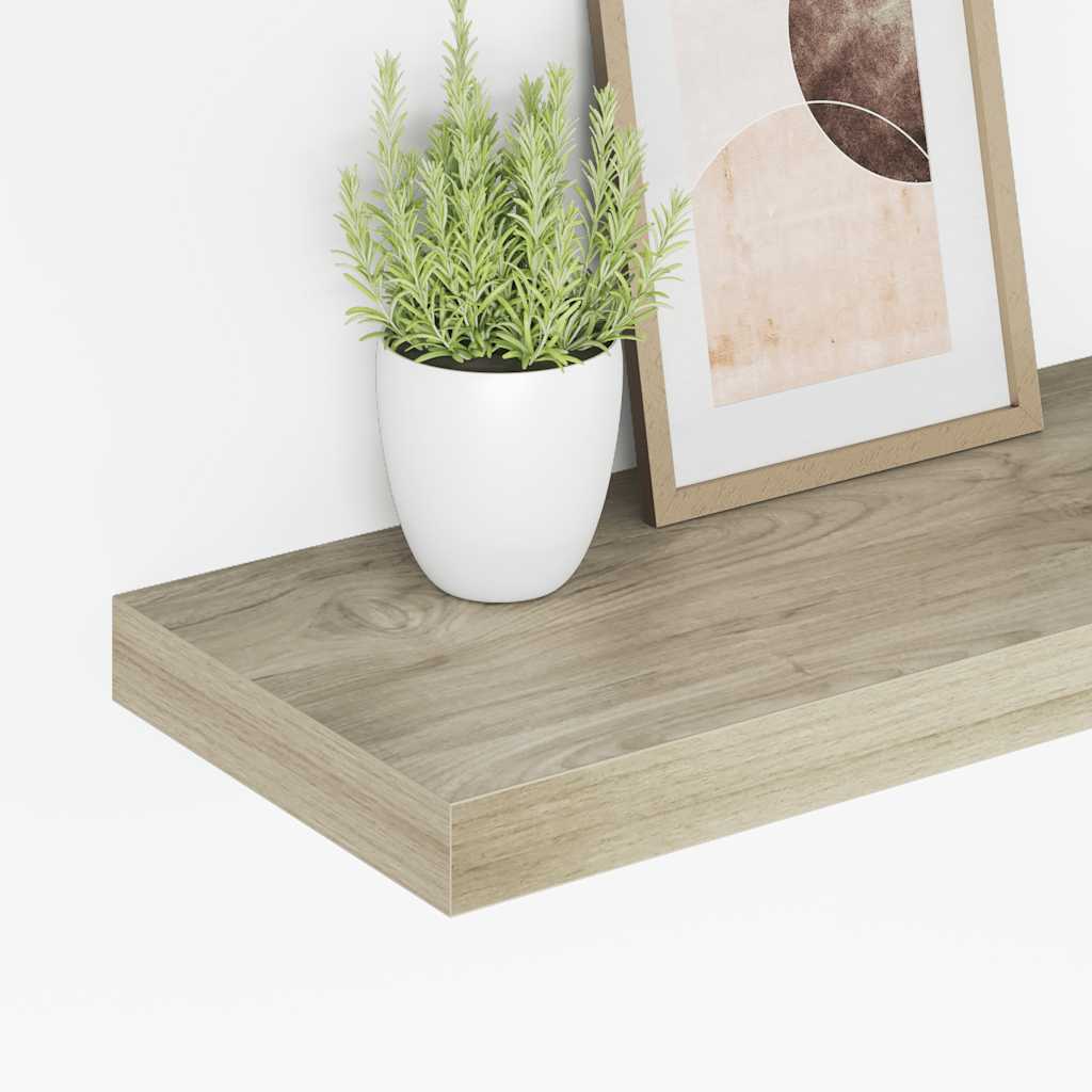 Pakabinamos sieninės lentynos, 4vnt., ąžuolo, 50x23x3,8cm, MDF