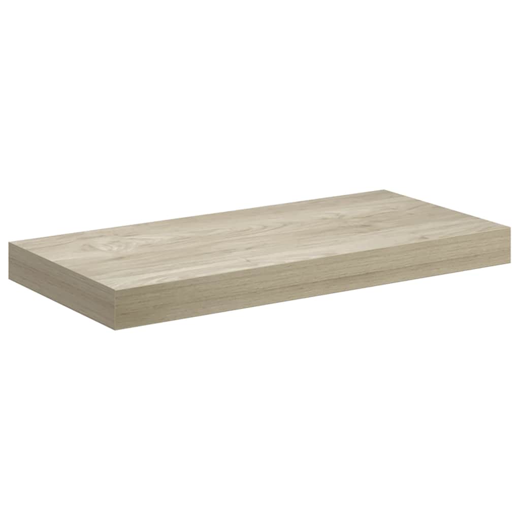 Pakabinamos sieninės lentynos, 4vnt., ąžuolo, 50x23x3,8cm, MDF